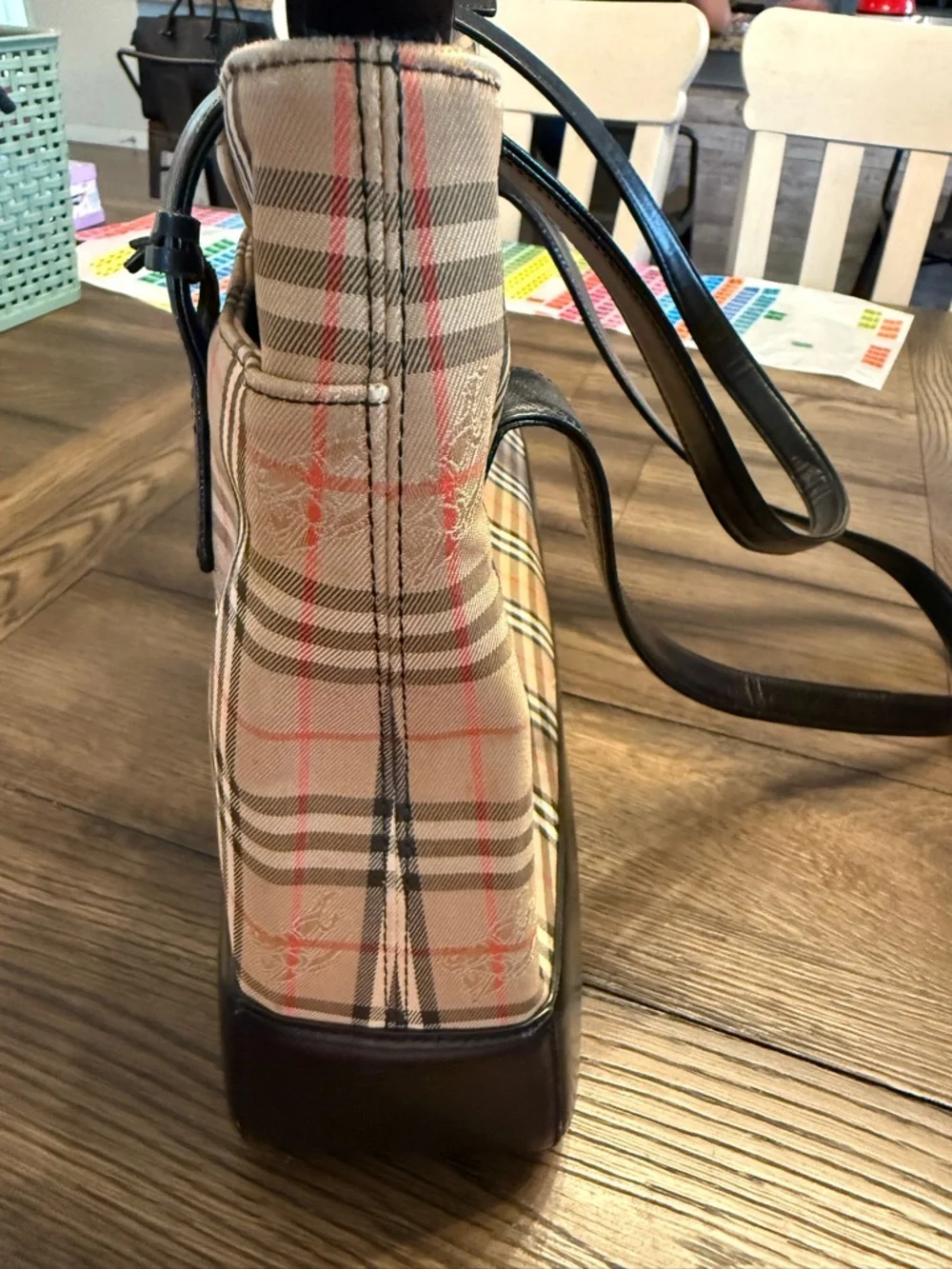 Burberry in Beige plaid purse